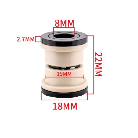 Støddæmper bøsninger ID 8mm - OD 12mm - 22 24 32 44 50 52 54 68mm KROXNE - 1  