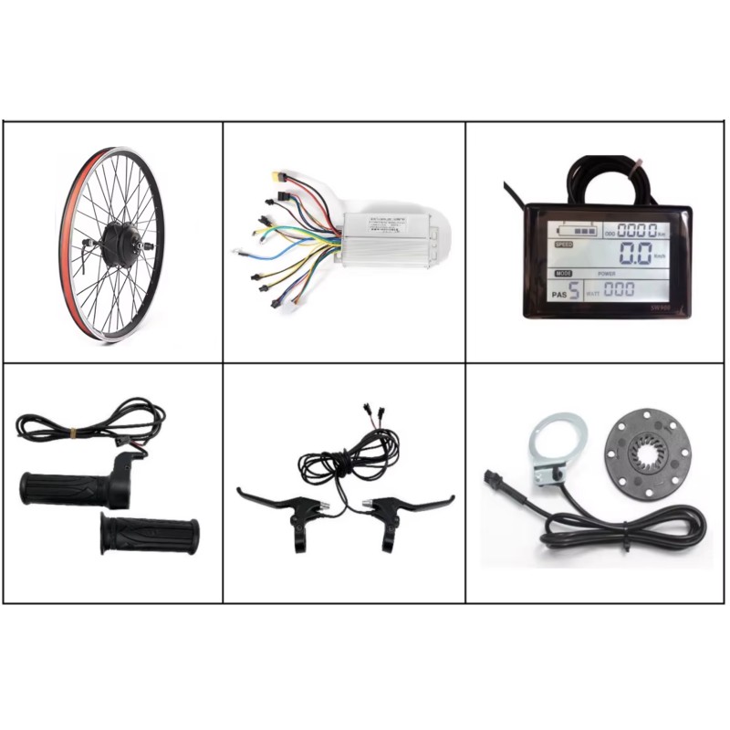 Kit de conversion vélo électrique avec moteur avant 36v 250w 20, 26, 27.5, 28, 29", 700cc KROXNE - 3  