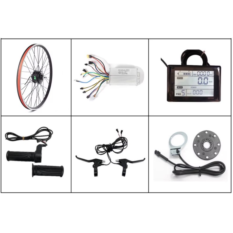 Kit de conversión para bicicleta eléctrica con motor trasero 36v 500w de 20, 26, 27,5, 28, 29", 700cc KROXNE - 4  