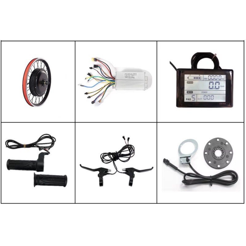 Kit di conversione bici elettrica con motore posteriore 48v 1000w 20, 26, 27,5, 28, 29", 700cc KROXNE - 1  