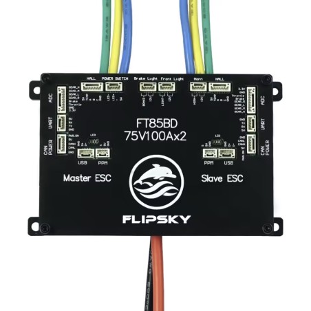 Flipsky FT85bd ESC ovladač s hliníkovým pouzdrem pro elektrický skateboard, kolo, skútr nebo motocykl KROXNE - 1  