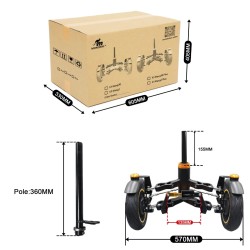Suspension avant double roue Monorim X3 Max Air pour Ninebot Max G30 & scooters similaires – Rechange & amortisseur Monorim - 4 