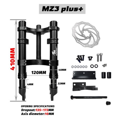 Suspensie fata Monorim MZ3 Plus Dual Air pentru Segway ZT3 confort sporit  - 1  