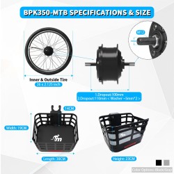 Monorim BPK350 ombouwkit motor 380w - batterij inbegrepen voor elektrische fiets  - 7 Monorim BPK350 e-bike power kit, 380W – Up