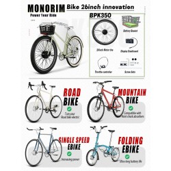 Kit Monorim BPK350 motore 380w - batteria inclusa per bicicletta elettrica  - 20 Kit di potenza Monorim BPK350 per bici elettric