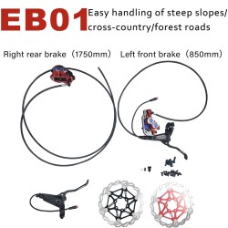 Kompletan komplet hidrauličkih kočnica Monorim EB01 s 4 klipa - poluge, čeljusti, sajla i kočni disk Monorim - 7 Kompletan kompl