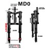 Monorim MD0 Air Hydraulic frontfjæring 490mm x 165mm  - 3 
Kompatibilitet: for kompatible Monorim MD0 frontgaffel-oppsett; sjekk