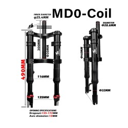 Priekine pakaba Monorim MD0 Coil Spring 490mm x 165mm  - 15 
Suderinamumas: Monorim MD0 Coil Spring 490mm x 165mm suderinamoms p