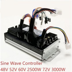 Sinusvags brushless motorstyrning kit 48V 84V 50A 3000W med gasreglage och display  - 19 Produktlista

50A styrenhet + 1 gasregl