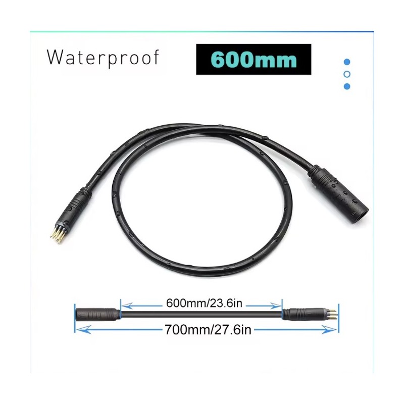 Kabel silnika do roweru elektrycznego i przedłużka ze złączem 9-pin  - 1 Kabel silnika i/lub przedłużka do roweru elektrycznego 