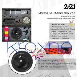Monorim Pack U5 2.0 para as séries Xiaomi e Ninebot Max - motor 48v 14,4ah com bateria de 500w Monorim - 30 Pacote U5 2.0 para a