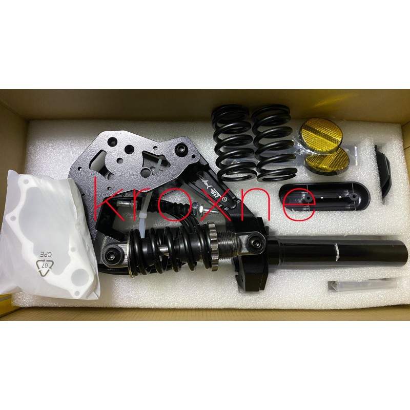 Přední odpružení Sharkset pro Ninebot Max G30, G30D, G30P a G30LP Sharkset - 11 Přední odpružení Sharkset se dvěma tlumiči pro N