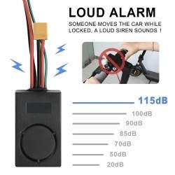 Univerzalni protuprovalni alarm za Xiaomi, Ninebot, Segway, Dulatron, Kaabo, Vsett ili slične električne skutere  - 2 Univerzaln