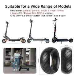 Pneu solide pour scooter électrique Zero 8, Zero 9, Vsett 8, Vsett 9, Kugoo X1, Kirin G2 Pro 8,5x3 Kukirin - 2 Pneu solide pour 