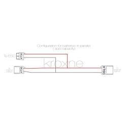 Cavo di collegamento in parallelo per batteria esterna compatibile con scooter, bicicletta elettrica o simili  - 2 Cavo di colle