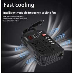 Invertor de la 12v la 220v pentru a încărca scuter sau bicicletă electrică în caravana/Camer  - 1 Invertor de la 12v la 220v pen