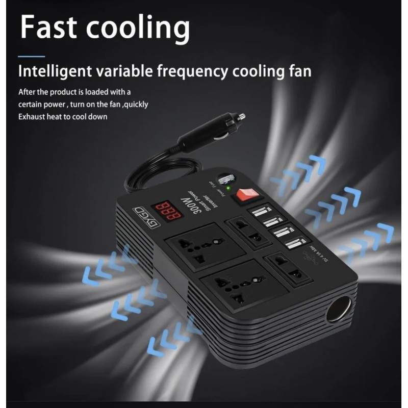 Inverteris nuo 12v iki 220v motoroleriui ar elektriniam dviračiui įkrauti namelyje / kemperyje  - 1 Inverteris nuo 12v iki 220v 