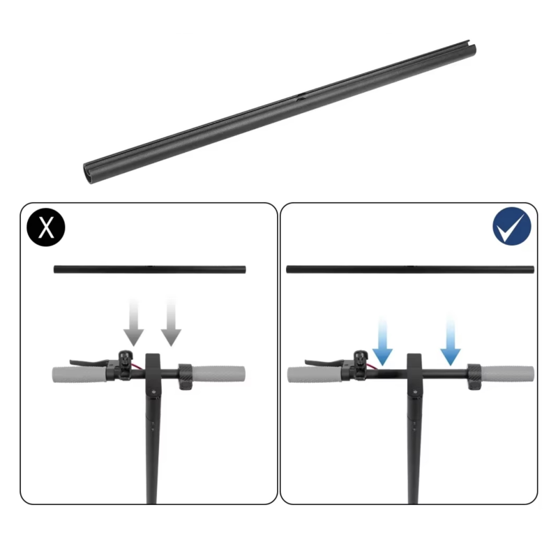 Udlinennyy rul' dlinoy 52 sm dlya elektrosamokatov Xiaomi, Ninebot ili analogichnykh.  - 2 Udlinennyy rul' dlinoy 52 sm dlya ele