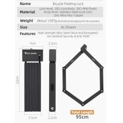 Vorhängeschloss mit Diebstahlschutz-Klappmechanismus aus hochwertigem Material KROXNE - 12  