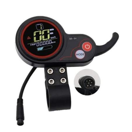 QS-S4 6pinový displej (36V-60V) pro Kaboo, Zero 9, Zero 8X, Zero10, Zero10X a podobné  - 3 QS-S4 6pinový displej (36V-60V) pro K