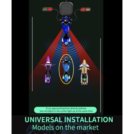 Système de détection d'angle mort étanche (angle 130º) pour scooter, vélo ou moto KROXNE - 4  