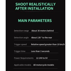 Vodootporan sustav za otkrivanje mrtvog kuta (kut od 130º) za skuter, bicikl ili motocikl KROXNE - 8  