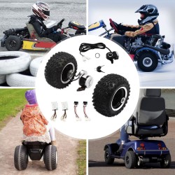 DIY konverteringssæt (2 motorer, controller og gashåndtag) - Luftdæk - Go Kart, kørestol KROXNE - 6  